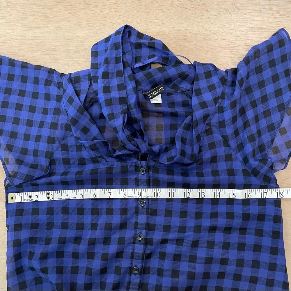 💗 H&M Purple Gingham Blouse - Picture 6 of 7